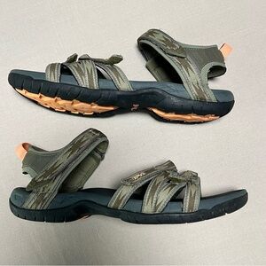 Teva Tirra Women’s Size 11 Sandals – Outdoor Sport Hiking Water Shoes Green Camo